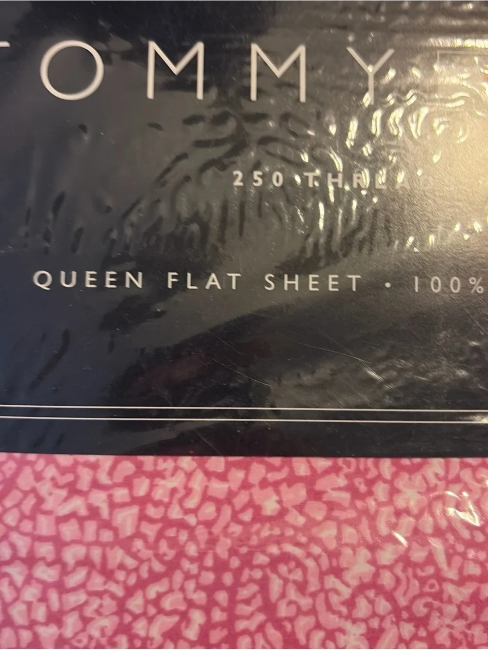 Tommy Hilfiger Pink Paisley 100% cotton queen flat sheet only 250 count NEW!!